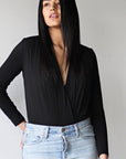 Chiffon Wrap Bodysuit