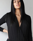 Chiffon Wrap Bodysuit - EMMYDEVEAUX