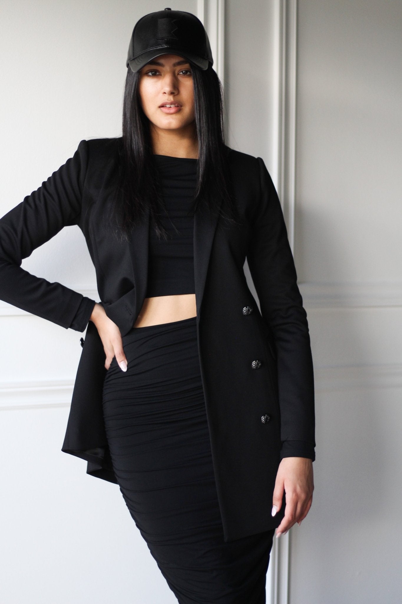 Ruched Maxi Skirt