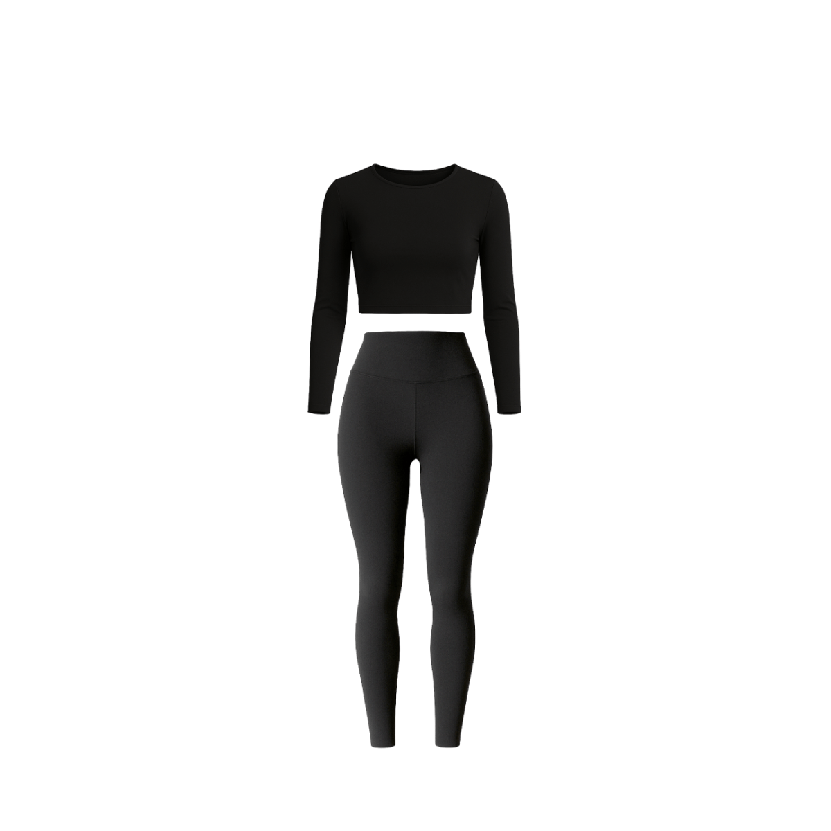 Long Sleeve Crop Top + Leggings - EMMYDEVEAUX