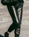 Pleather Joggers - EMMYDEVEAUX