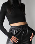 Pleather Joggers - EMMYDEVEAUX