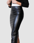 Pleather Pencil Skirt - EMMYDEVEAUX