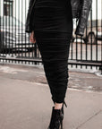 Ruched Maxi Skirt - EMMYDEVEAUX