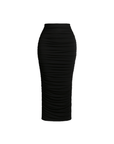 Ruched Maxi Skirt - EMMYDEVEAUX