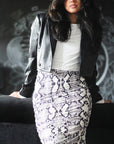 Ruched Midi Skirt - EMMYDEVEAUX