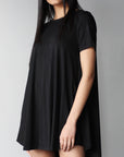 Short Sleeve Pocket Mini Dress - EMMYDEVEAUX