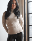 Turtleneck Shirt - Mocha - EMMYDEVEAUX