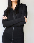 Double Layered Long Hoodie - EMMYDEVEAUX