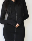Double Layered Long Hoodie - EMMYDEVEAUX