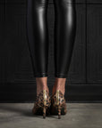 Leopard Pump Gold Toe