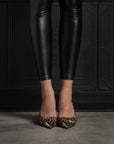 Leopard Pump Gold Toe