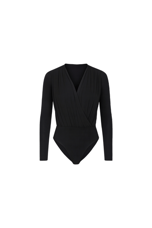 Chiffon Wrap Bodysuit - EMMYDEVEAUX