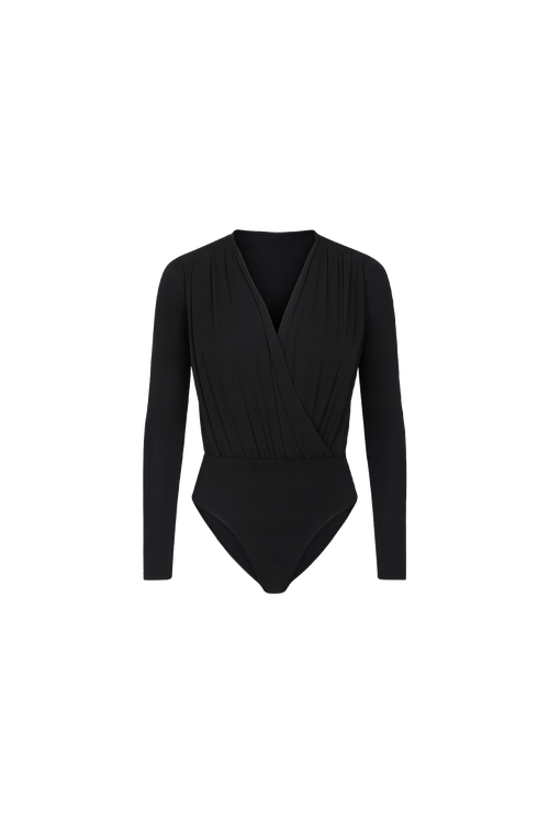 Chiffon Wrap Bodysuit - EMMYDEVEAUX