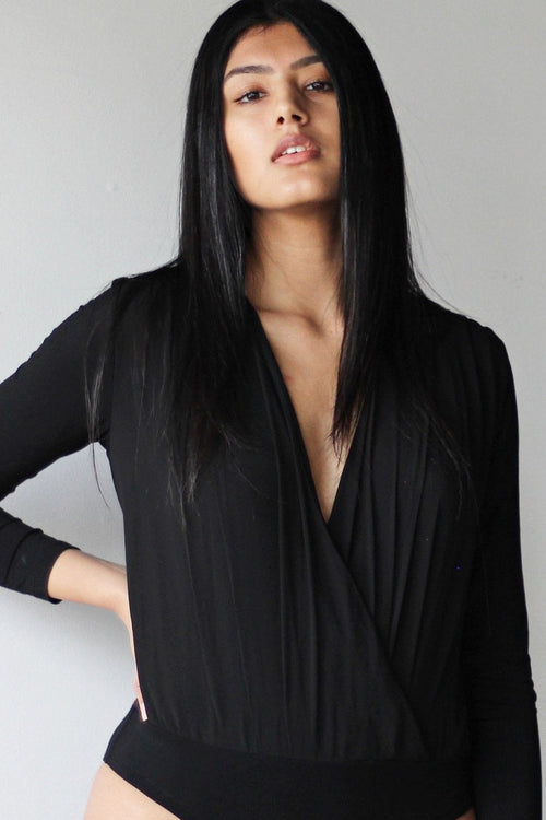 Chiffon Wrap Bodysuit - EMMYDEVEAUX