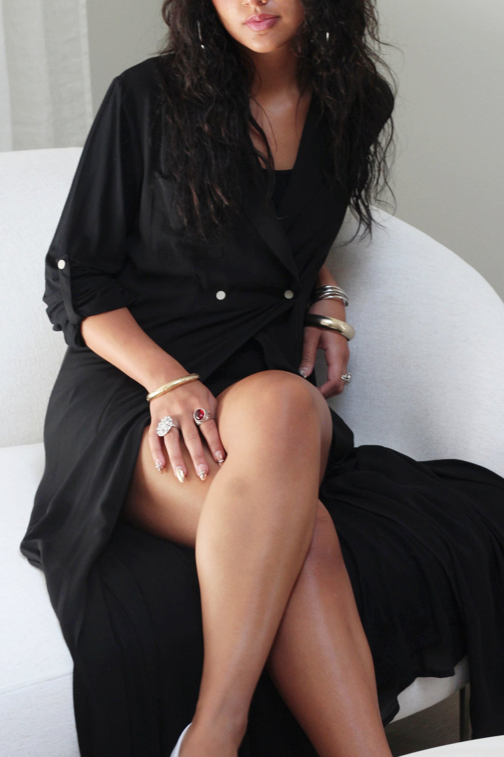 Double Breasted Duster - EMMYDEVEAUX