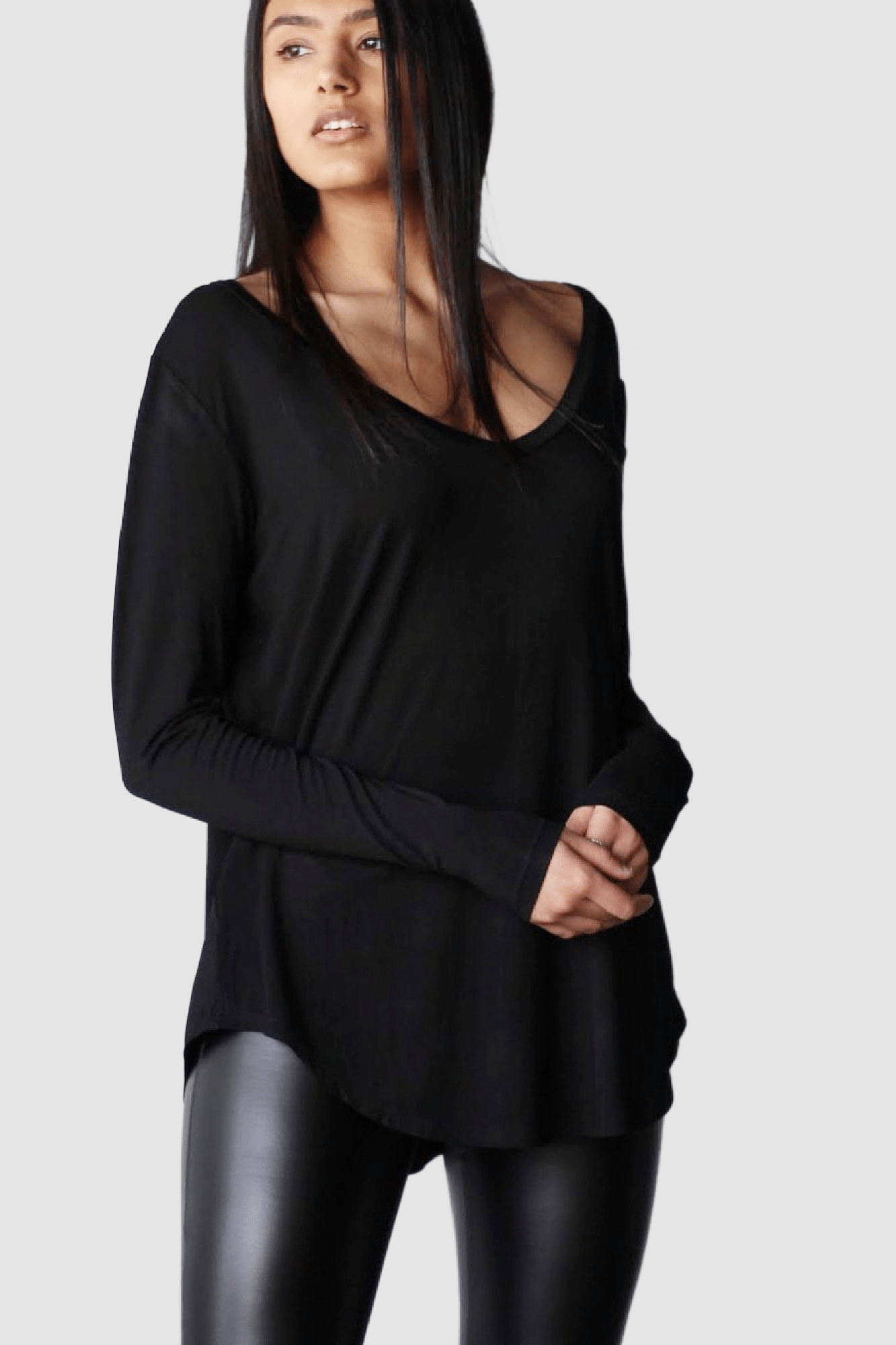 Long Sleeved Boyfriend T-Shirt - EMMYDEVEAUX