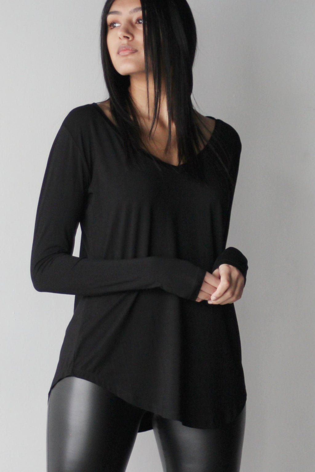 Long Sleeved Boyfriend T-Shirt - EMMYDEVEAUX