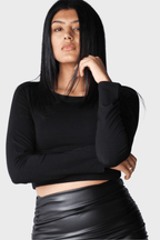 Long Sleeved Crop Top - EMMYDEVEAUX