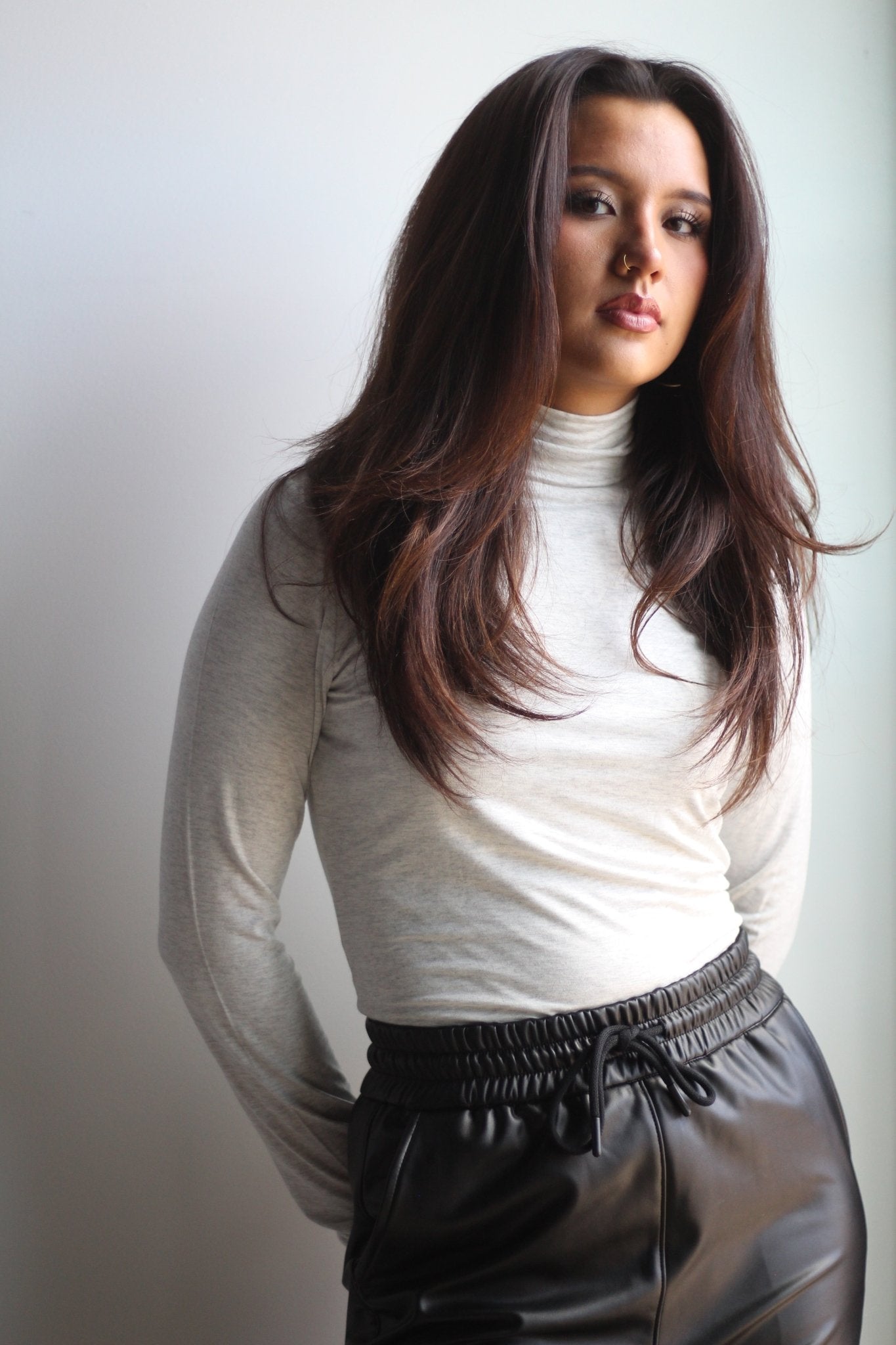 Long Sleeved Turtleneck Shirt - EMMYDEVEAUX