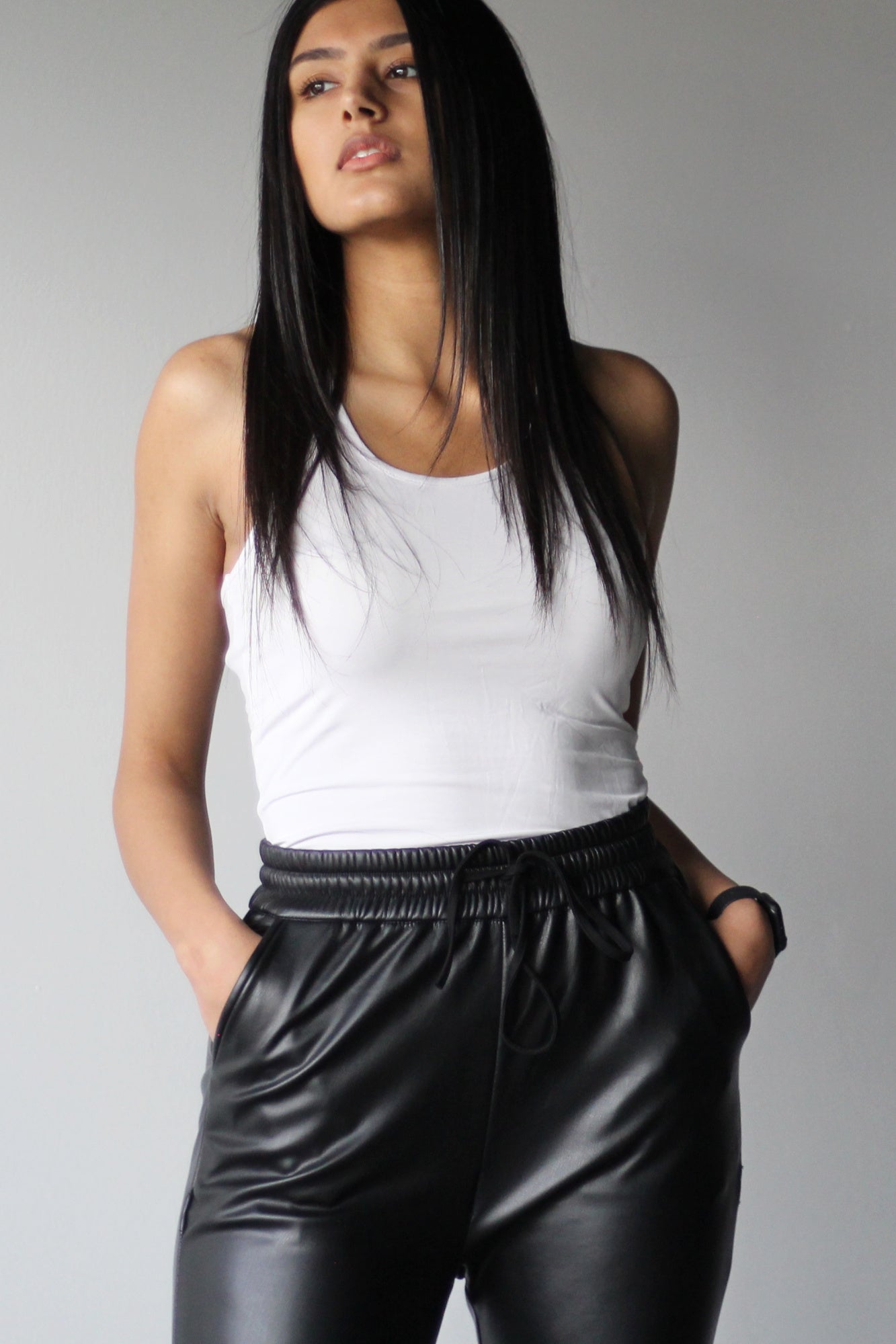 Pleather Joggers - EMMYDEVEAUX