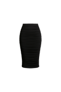 Ruched Midi Skirt - EMMYDEVEAUX