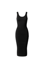 Ruched Tank Midi Dress - EMMYDEVEAUX