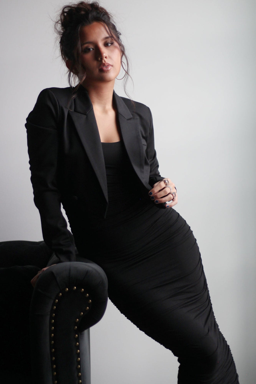 Ruched Tank Midi Dress - EMMYDEVEAUX