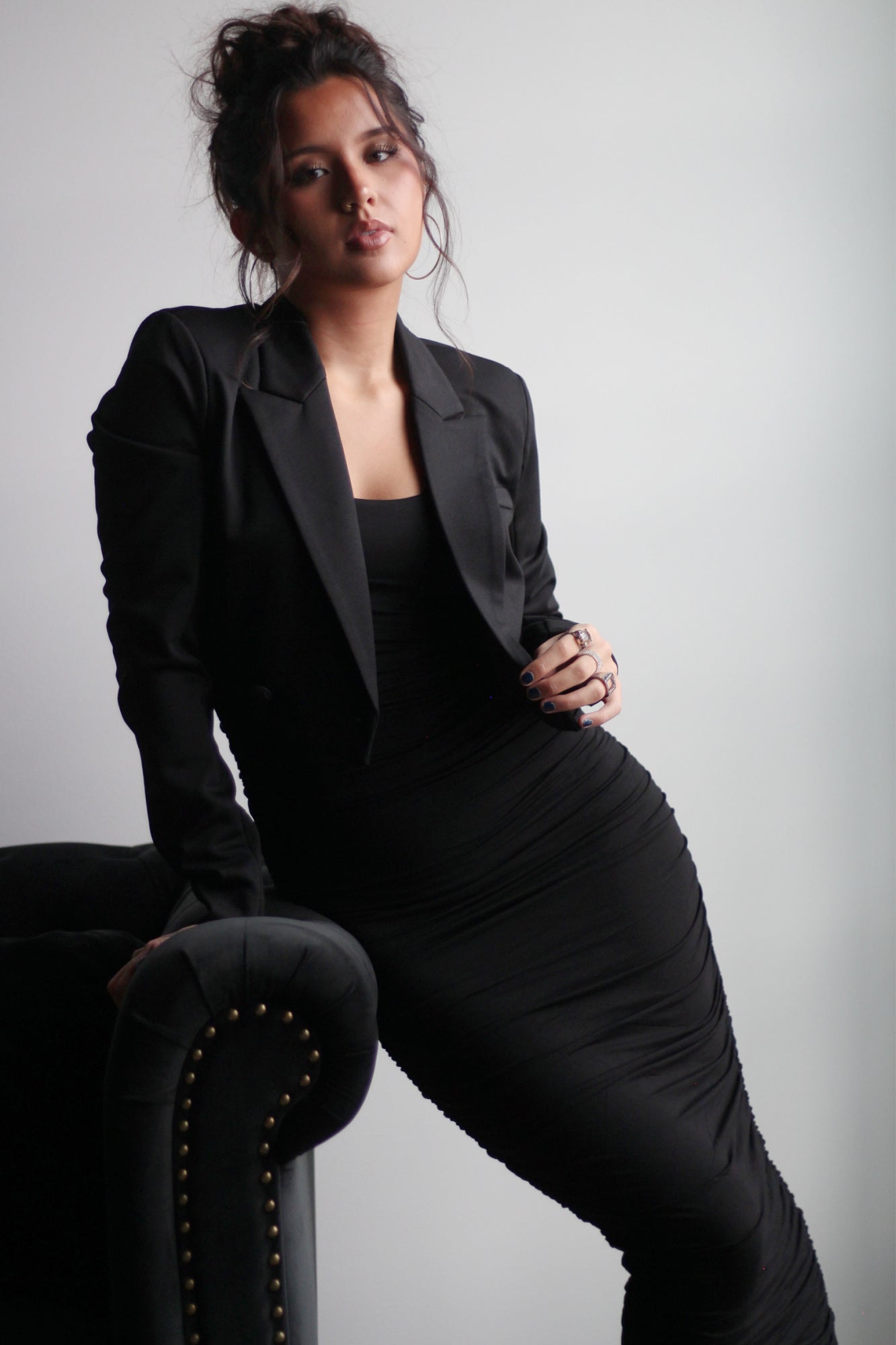 Ruched Tank Midi Dress - EMMYDEVEAUX