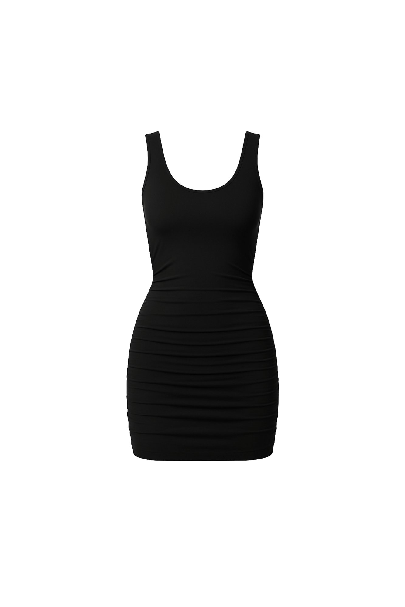 knee length dresses for ladies Ruched Tank Mini Dress – EMMYDEVEAUX
