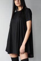 Short Sleeve Pocket Mini Dress - EMMYDEVEAUX