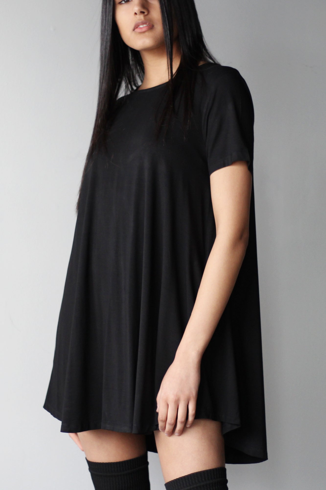 Short Sleeve Pocket Mini Dress - EMMYDEVEAUX