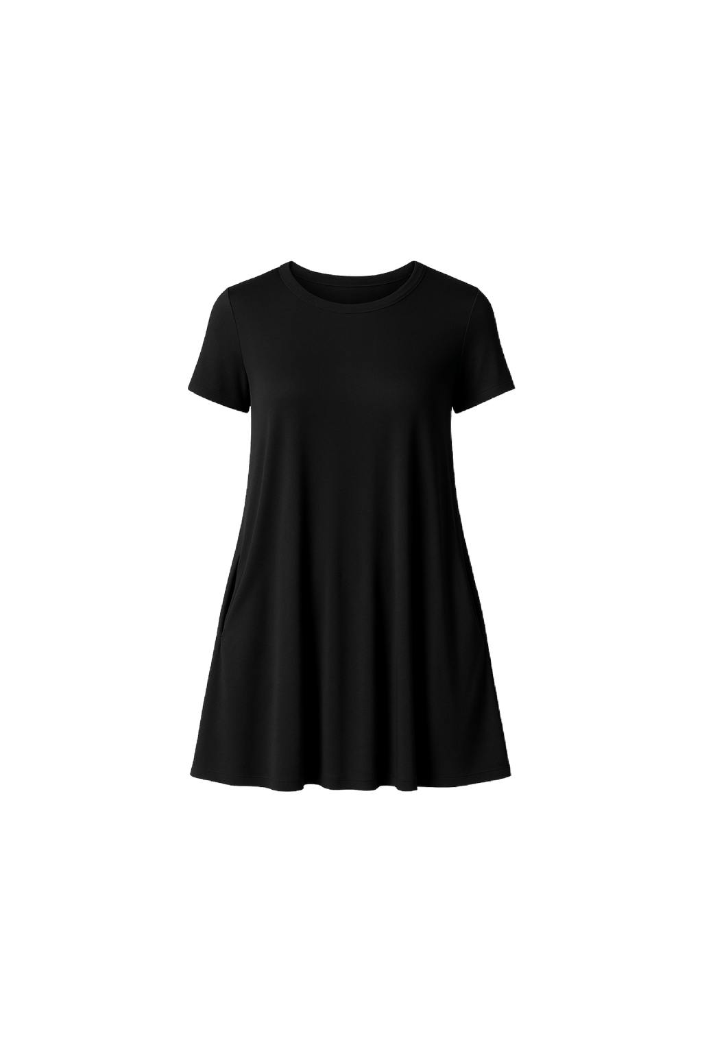 Short Sleeve Pocket Mini Dress - EMMYDEVEAUX