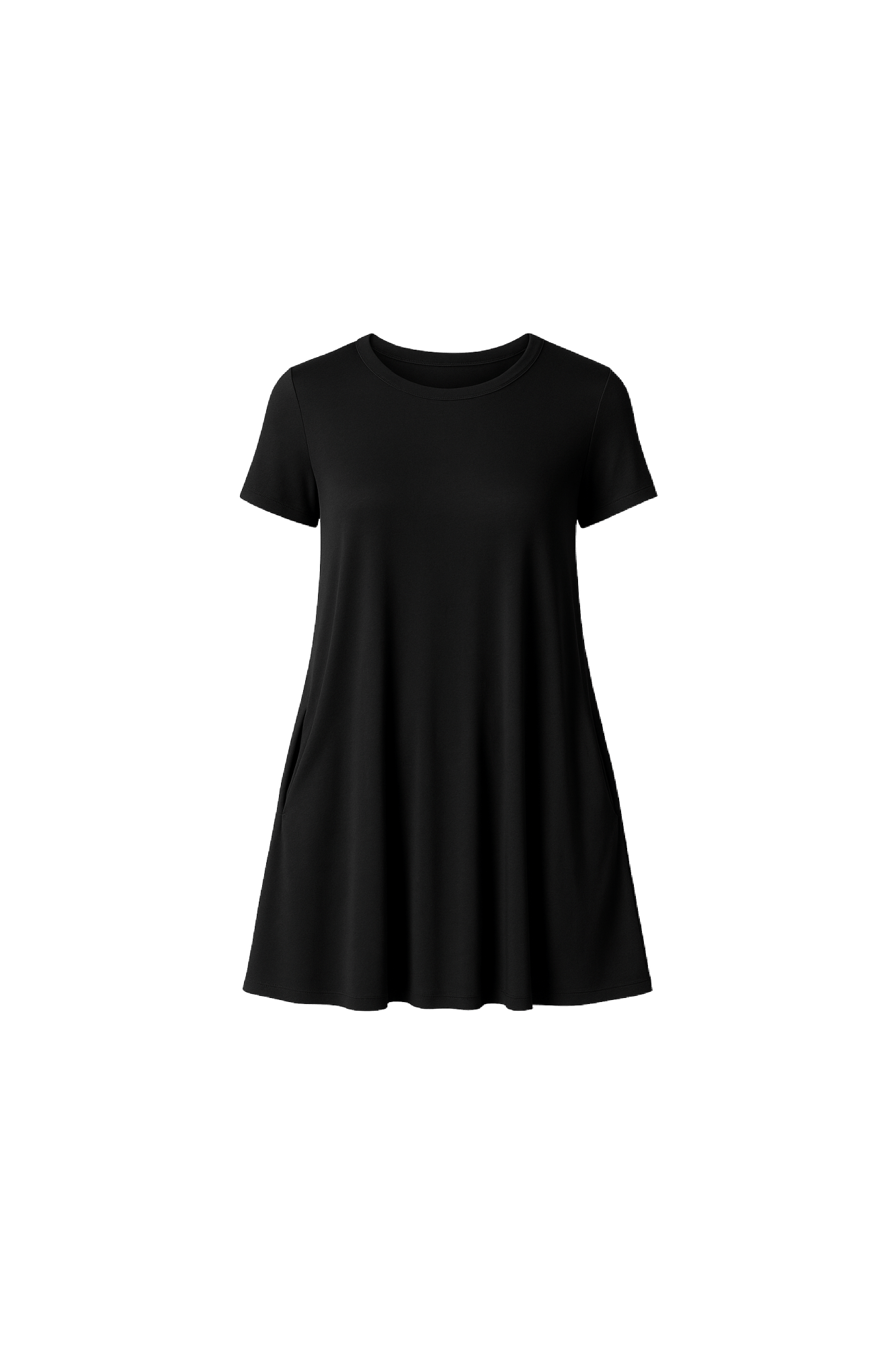 Short Sleeve Pocket Mini Dress - EMMYDEVEAUX