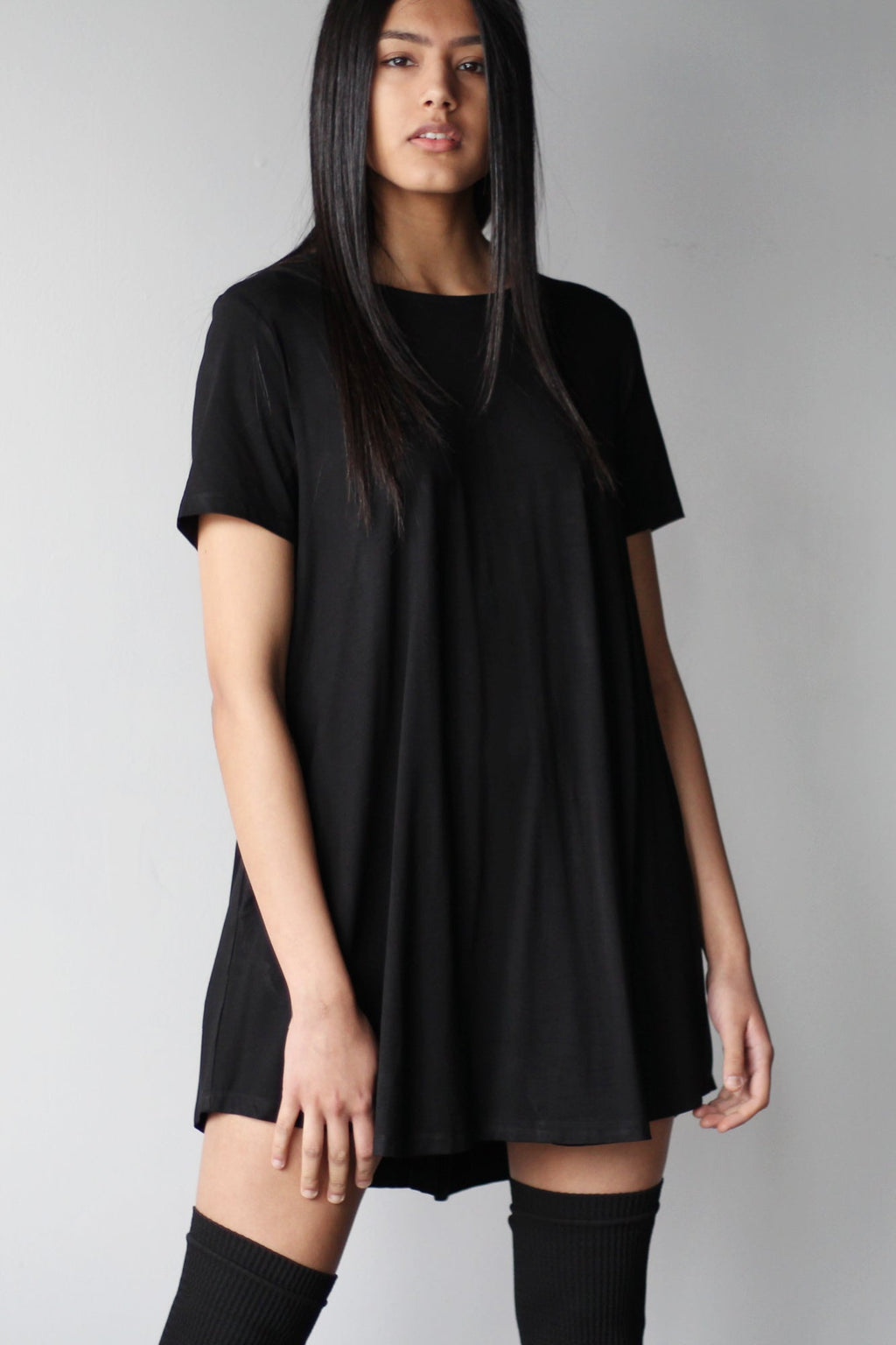 Short Sleeve Pocket Mini Dress - EMMYDEVEAUX