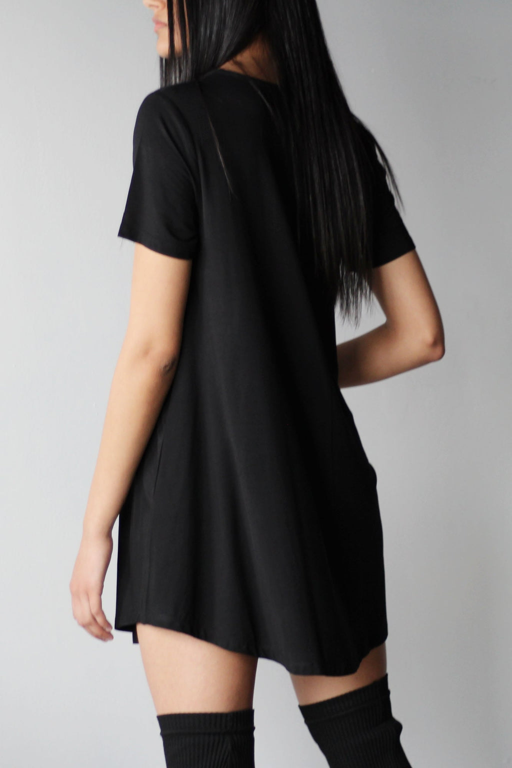 Short Sleeve Pocket Mini Dress - EMMYDEVEAUX