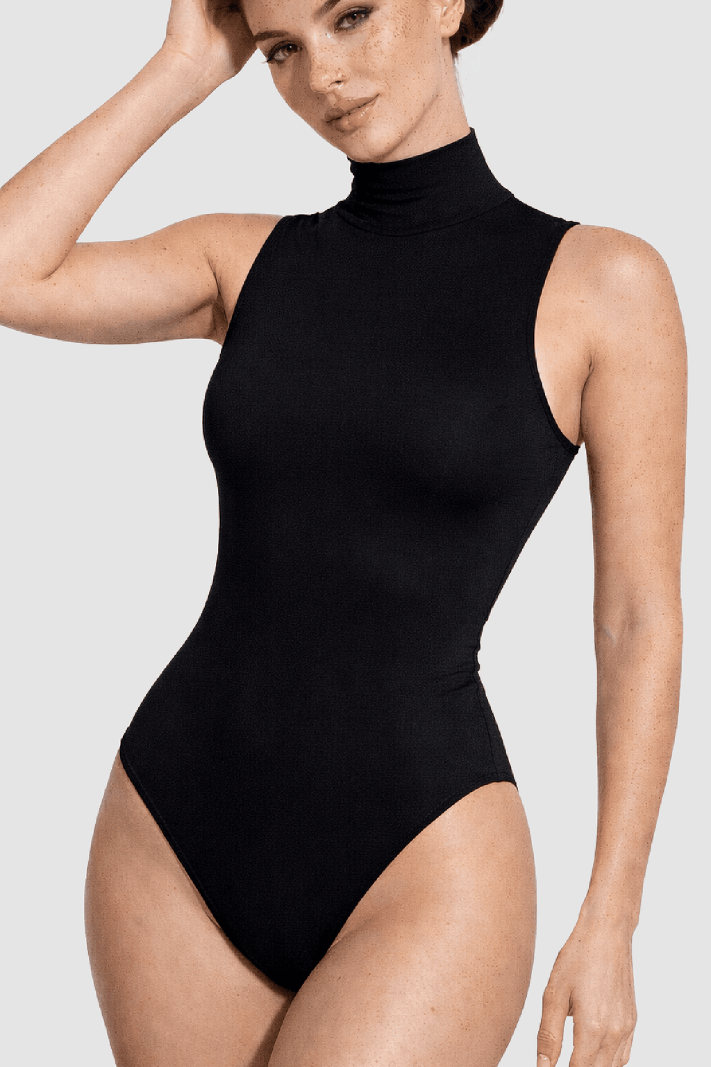 Sleeveless Turtleneck Bodysuit - EMMYDEVEAUX