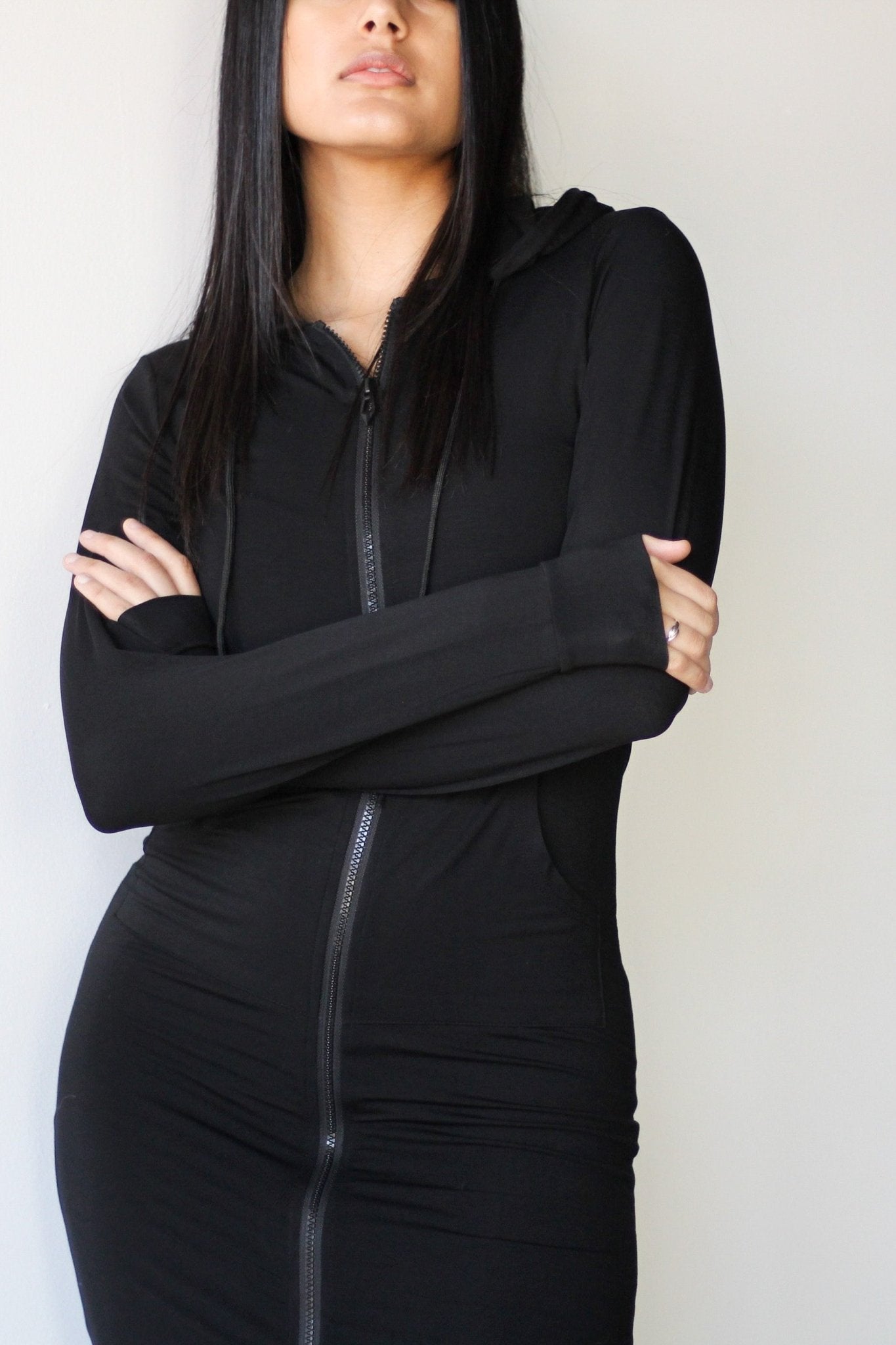 Double Layered Long Hoodie - EMMYDEVEAUX